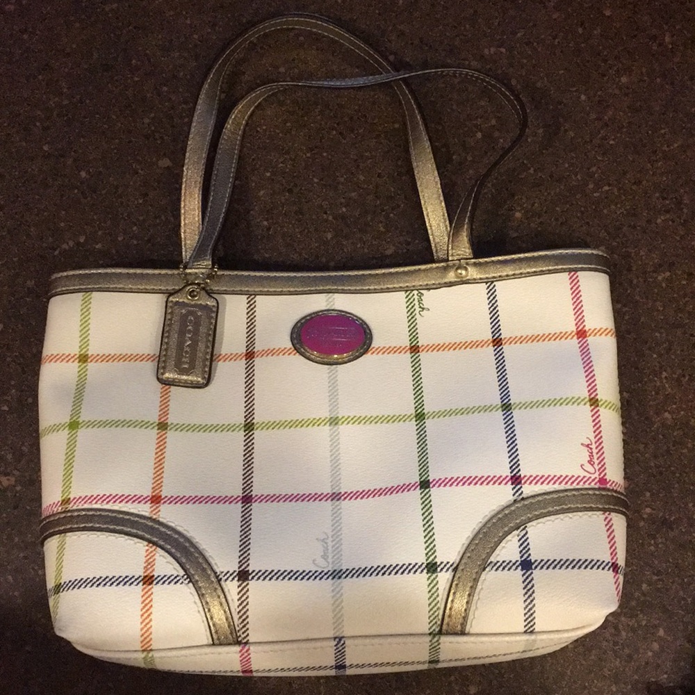 Coach small top handle tote and matching wallet